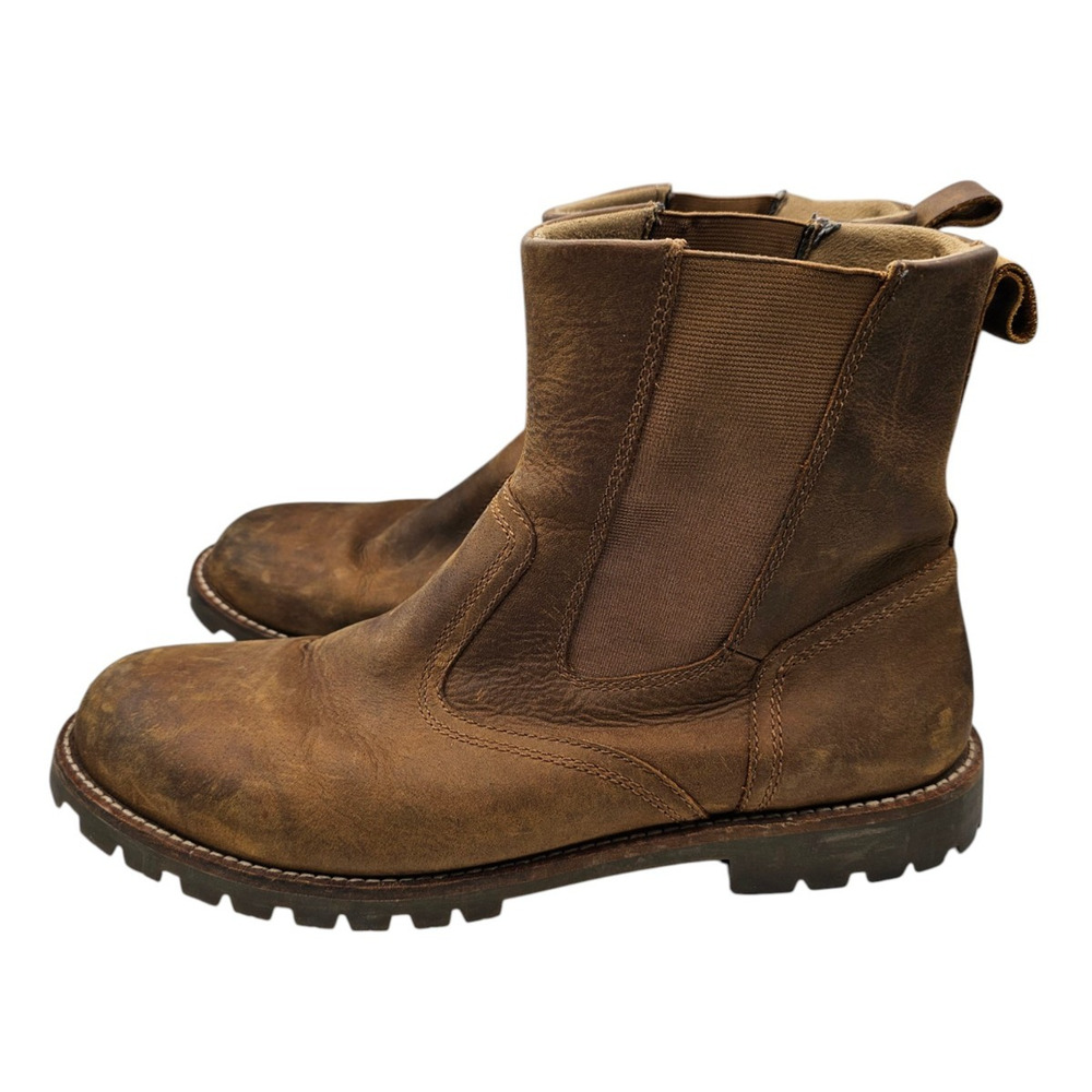 Kodiak Canada Mens Sz 13 Slip On Waterproof Boots Brown Leather Chore